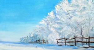 Раскраска зимний пейзаж рисунок #3 #317159