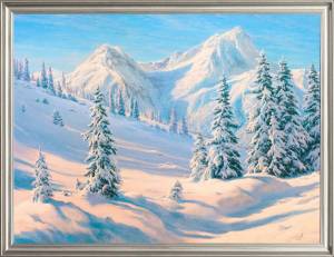 Раскраска зимний пейзаж рисунок #19 #317175