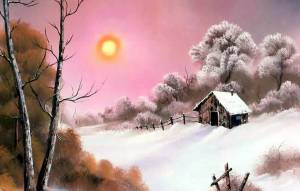 Раскраска зимний пейзаж рисунок #26 #317182