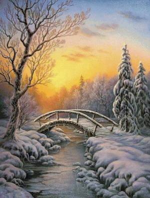 Раскраска зимний пейзаж рисунок #27 #317183