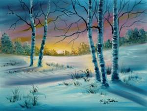 Раскраска зимний пейзаж рисунок #29 #317185
