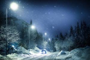 Раскраска зимняя ночь #3 #317507