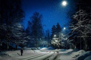 Раскраска зимняя ночь #14 #317518