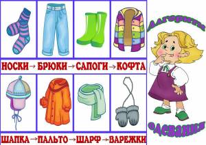 Раскраска зимняя одежда для детей в детском саду #11 #317667