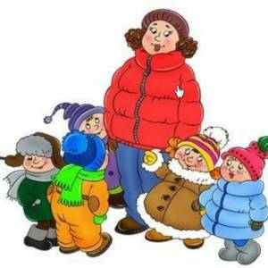 Раскраска зимняя прогулка для детей #32 #317755