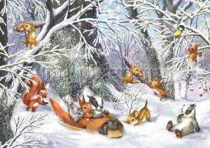 Раскраска зимняя сказка для детей #9 #317770