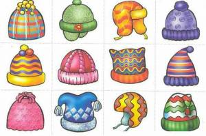 Раскраска зимняя шапка для детей #25 #317825