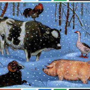 Раскраска зимовье зверей для детей #3 #317840