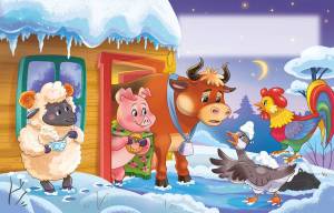 Раскраска зимовье зверей для детей #33 #317870