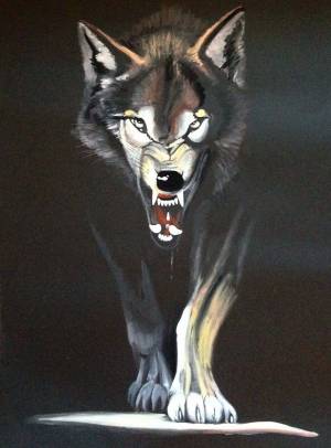 Раскраска злой волк #34 #318333