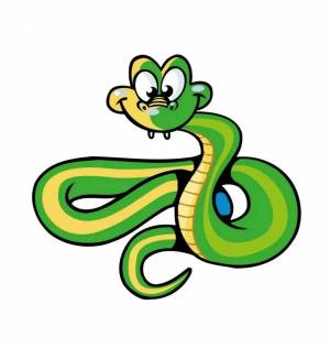 Раскраска змейка для детей #7 #318694