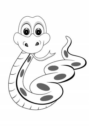 Раскраска змейка для детей #22 #318709