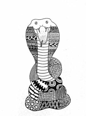 Раскраска змея антистресс #9 #318732