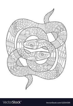 Раскраска змея антистресс #16 #318739