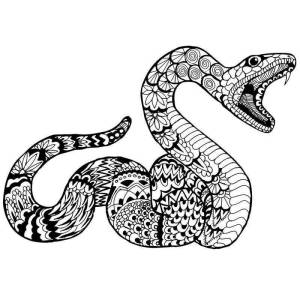 Раскраска змея антистресс #36 #318759