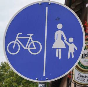 Раскраска знак велосипедная дорожка #15 #318812