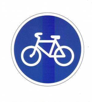 Раскраска знак велосипедная дорожка #24 #318821