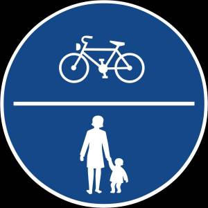 Раскраска знак велосипедная дорожка #29 #318826