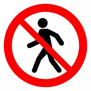 Раскраска знак движение пешеходов запрещено #19 #318889