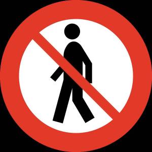 Раскраска знак движение пешеходов запрещено #25 #318895