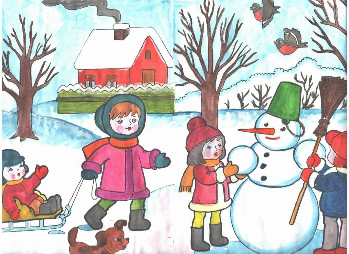 Зимние забавы для детей в детском саду #9