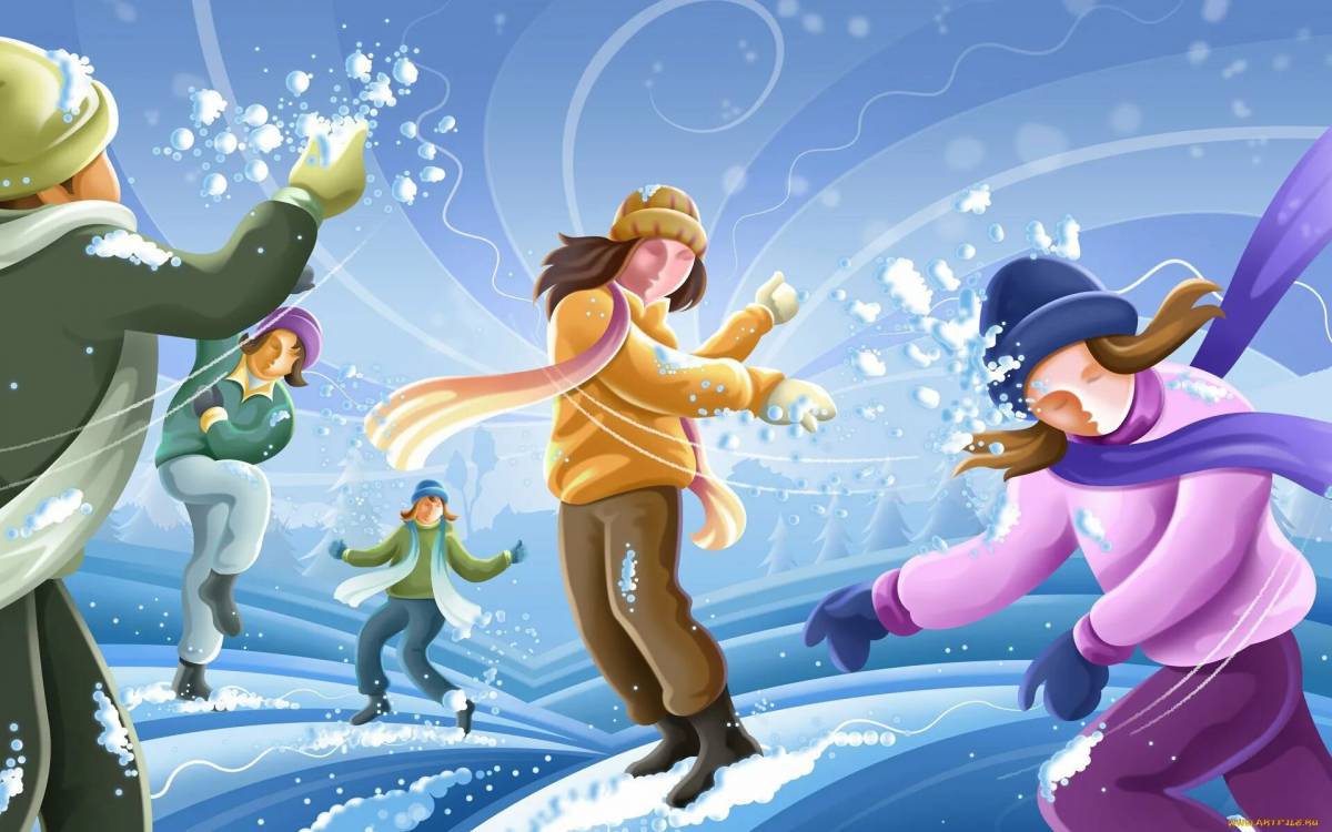 Зимние игры и забавы детей #29