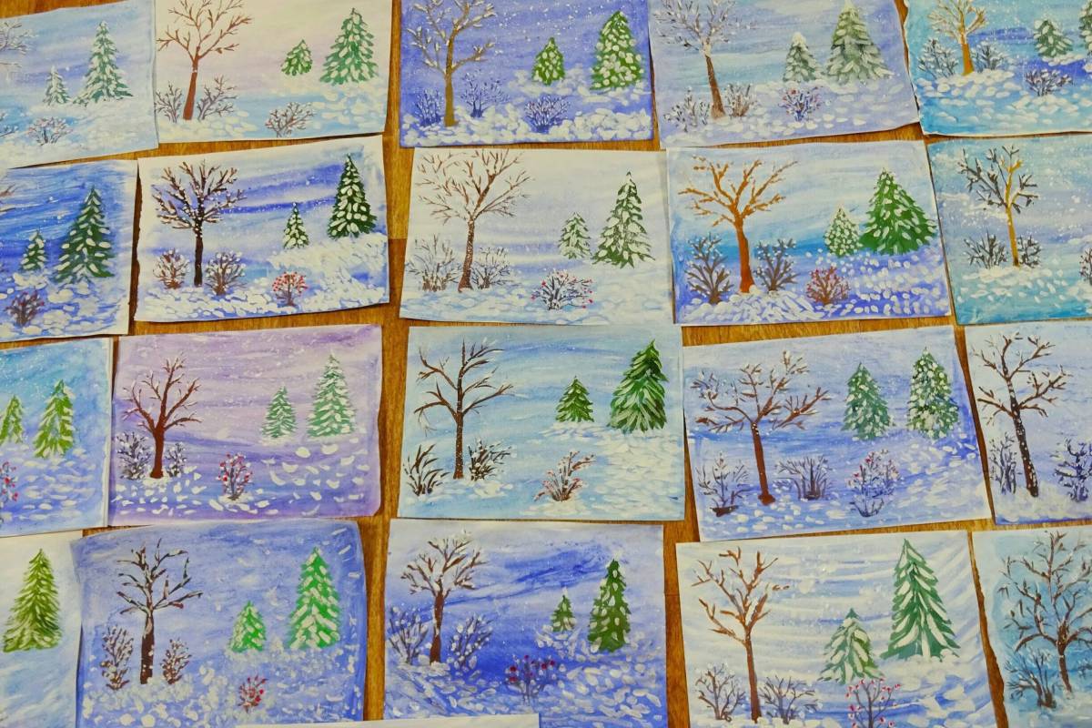Зимний лес для детей 4 5 лет #11