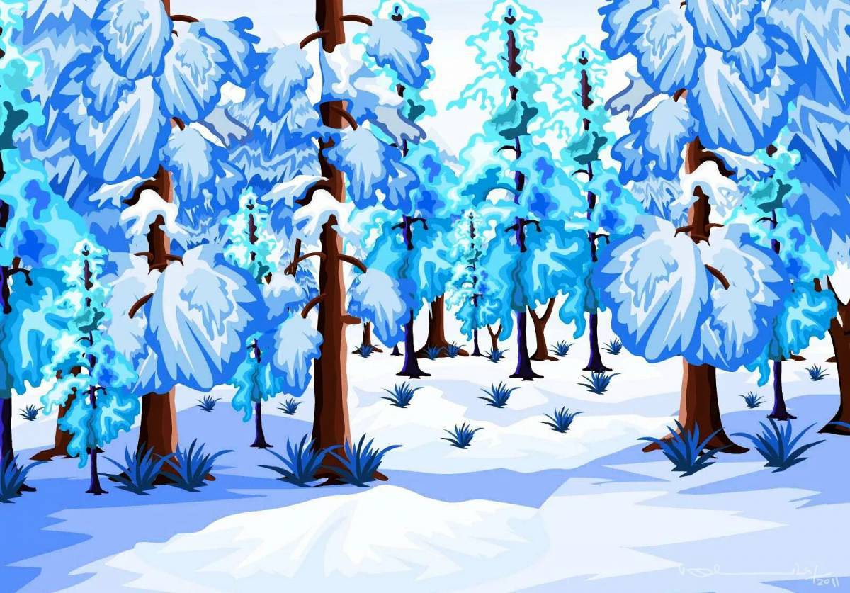 Зимний лес для детей 5 6 лет #5