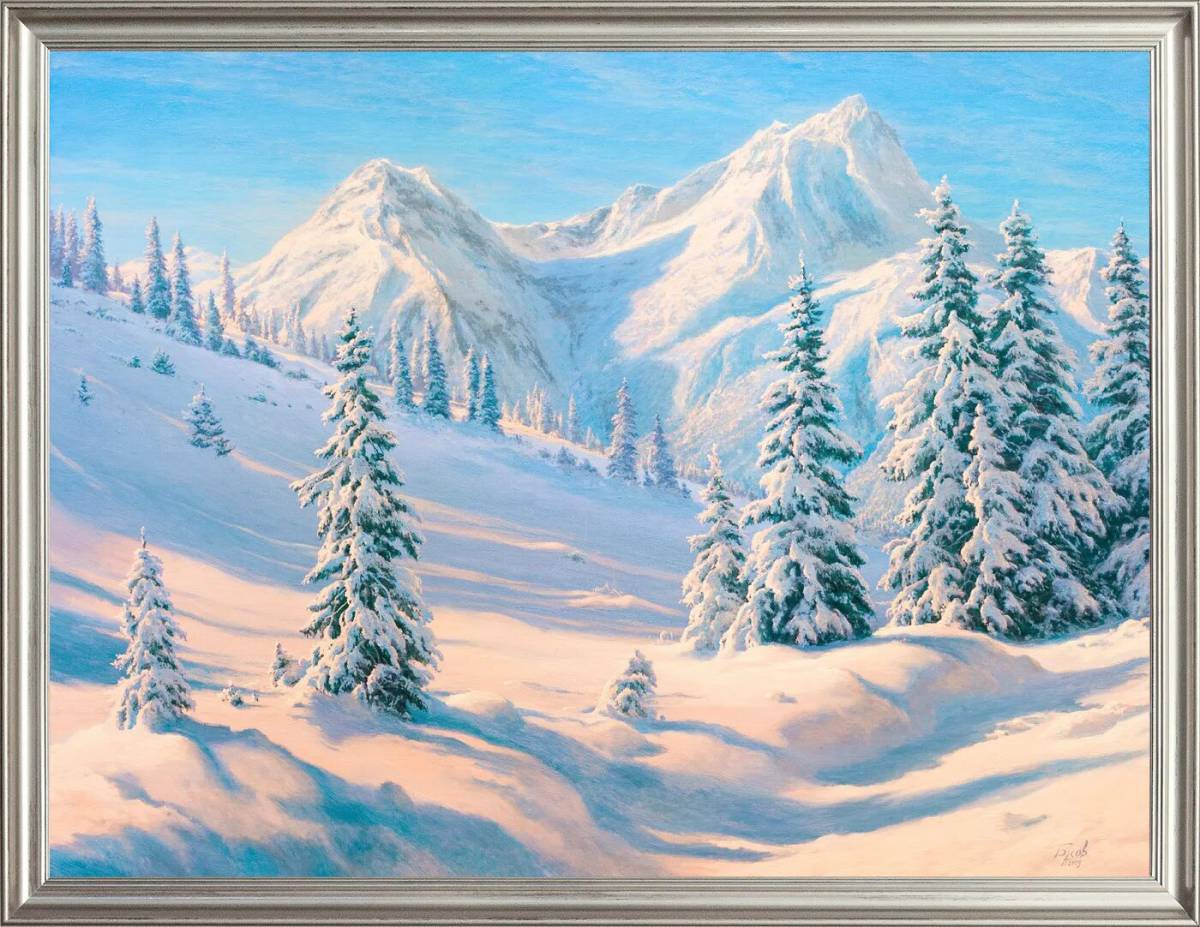 Зимний пейзаж рисунок #19