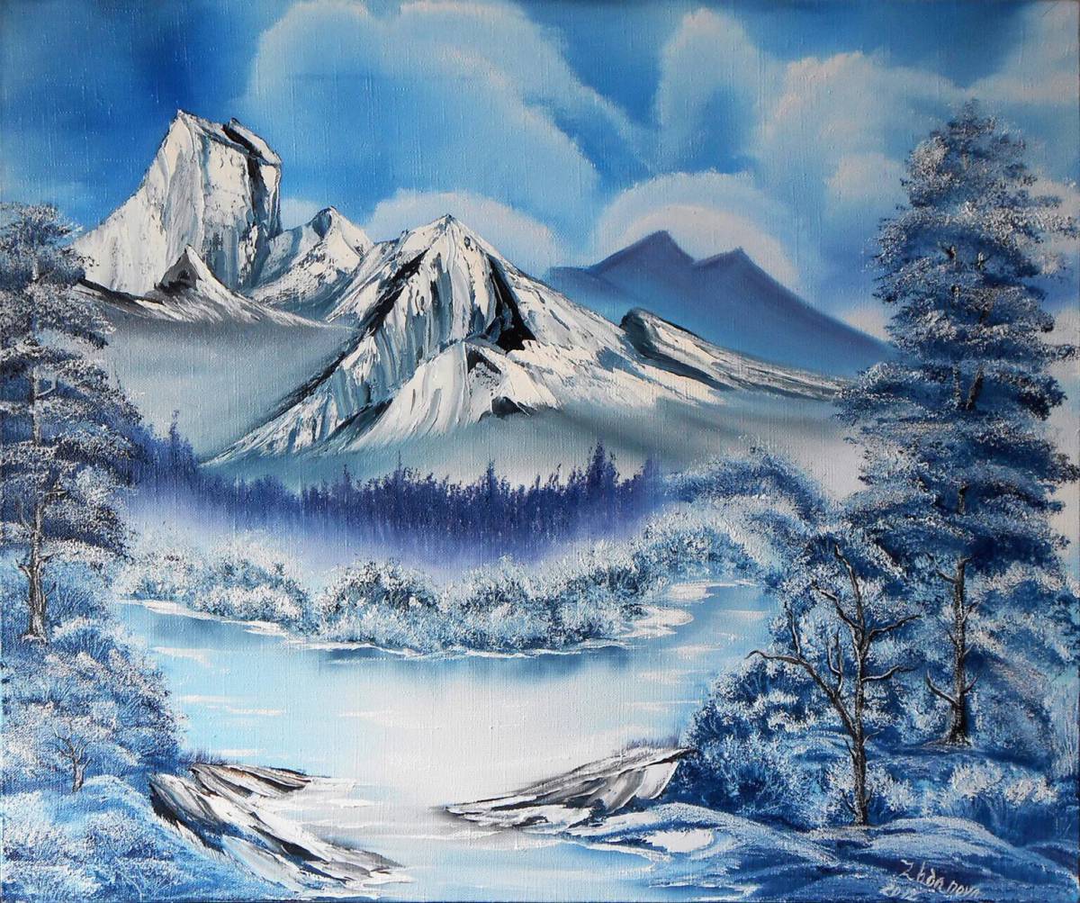 Зимний пейзаж рисунок #21