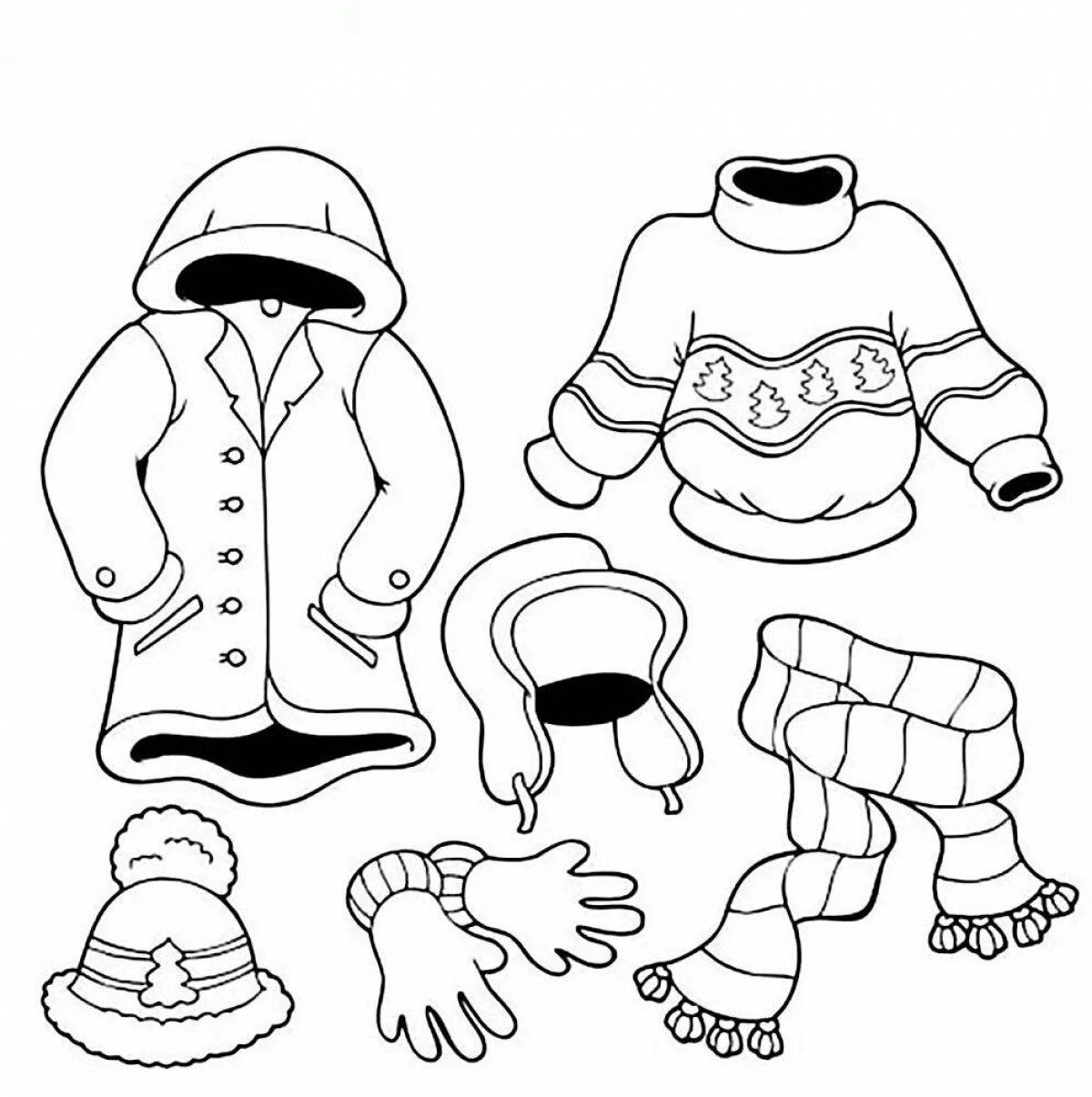 Зимняя одежда (с наклейками)