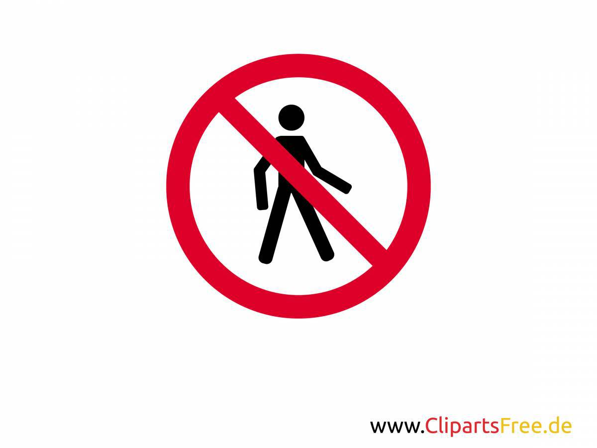 Знак движение пешеходов запрещено #8