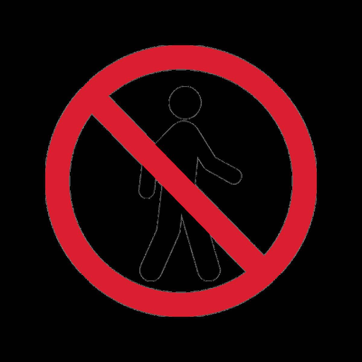 Знак движение пешеходов запрещено #14