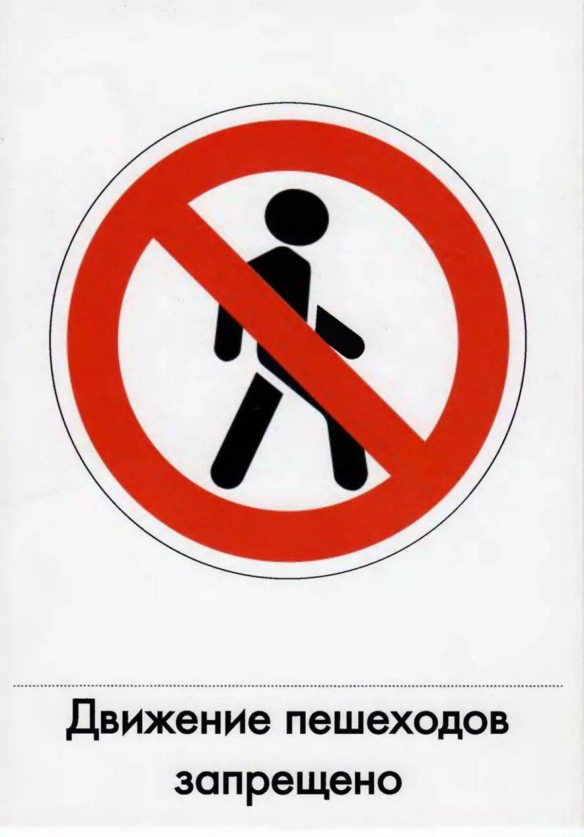 Знак движение пешеходов запрещено #29