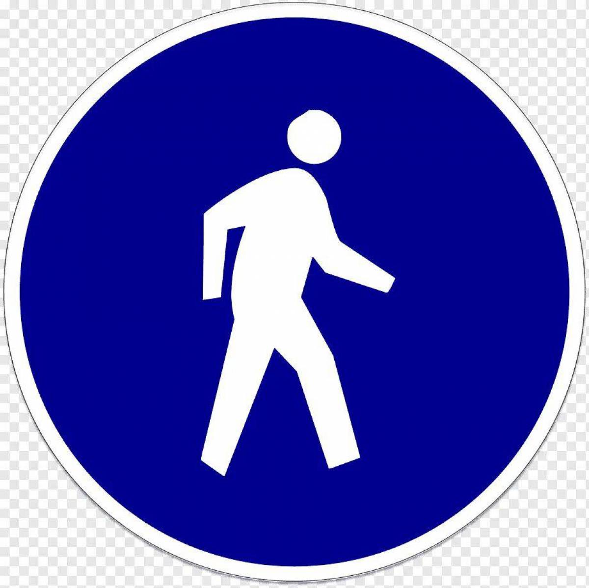 Знак пешеходная дорожка #19