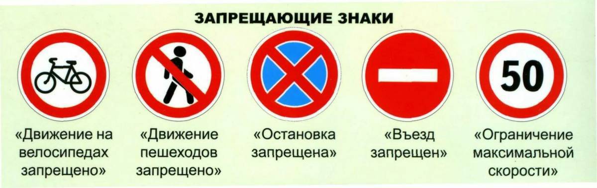 Знаки дорожного движения запрещающие #4