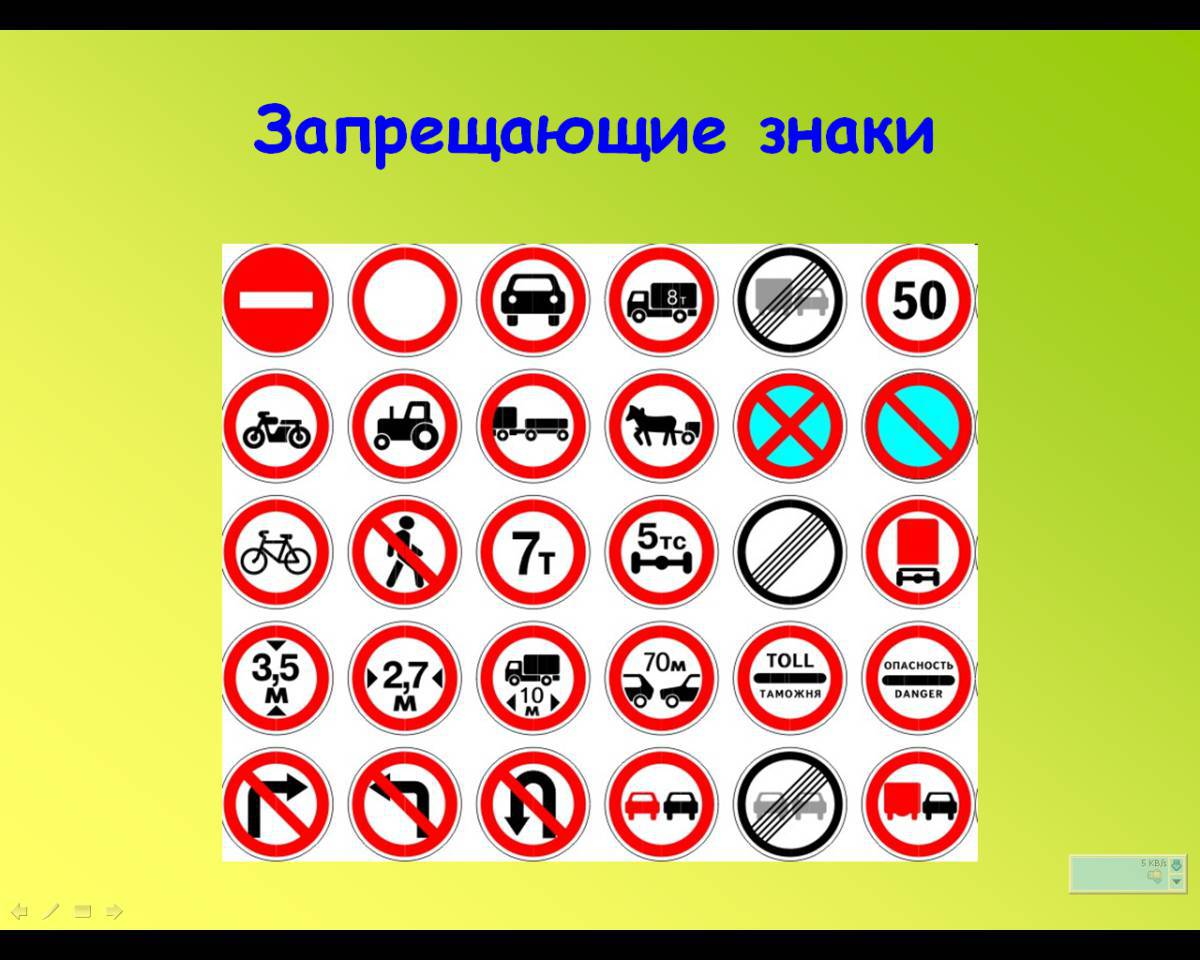 Знаки дорожного движения запрещающие #35