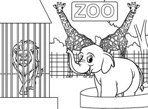 Раскраска зоопарк для детей 3 4 лет #12 #320209