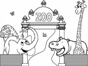 Раскраска зоопарк для детей 3 4 лет #37 #320234