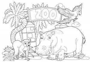 Раскраска зоопарк для детей 6 7 лет #3 #320239