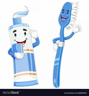 Раскраска зубная щетка и паста #5 #320512