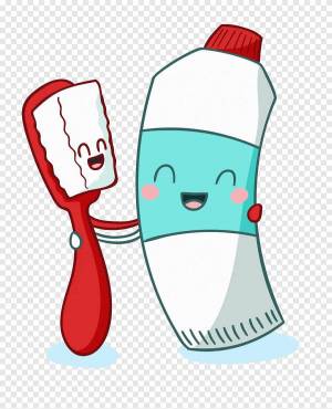 Раскраска зубная щетка и паста #10 #320517
