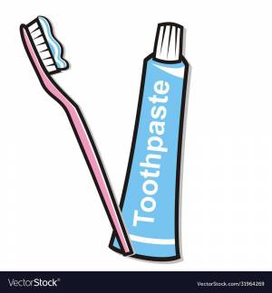 Раскраска зубная щетка и паста #35 #320542
