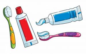 Раскраска зубная щетка и паста для детей #4 #320549