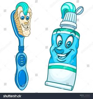 Раскраска зубная щетка и паста для детей #17 #320562