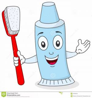 Раскраска зубная щетка и паста для детей #19 #320564
