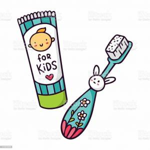 Раскраска зубная щетка и паста для детей #21 #320566