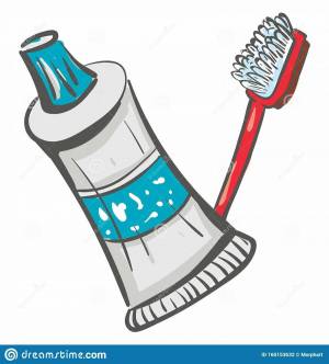 Раскраска зубная щетка и паста для детей #25 #320570