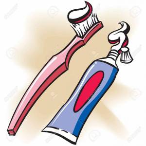Раскраска зубная щетка и паста для детей #29 #320574