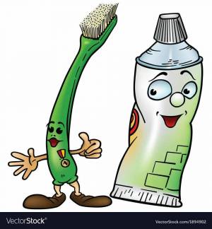 Раскраска зубная щетка и паста для детей #32 #320577